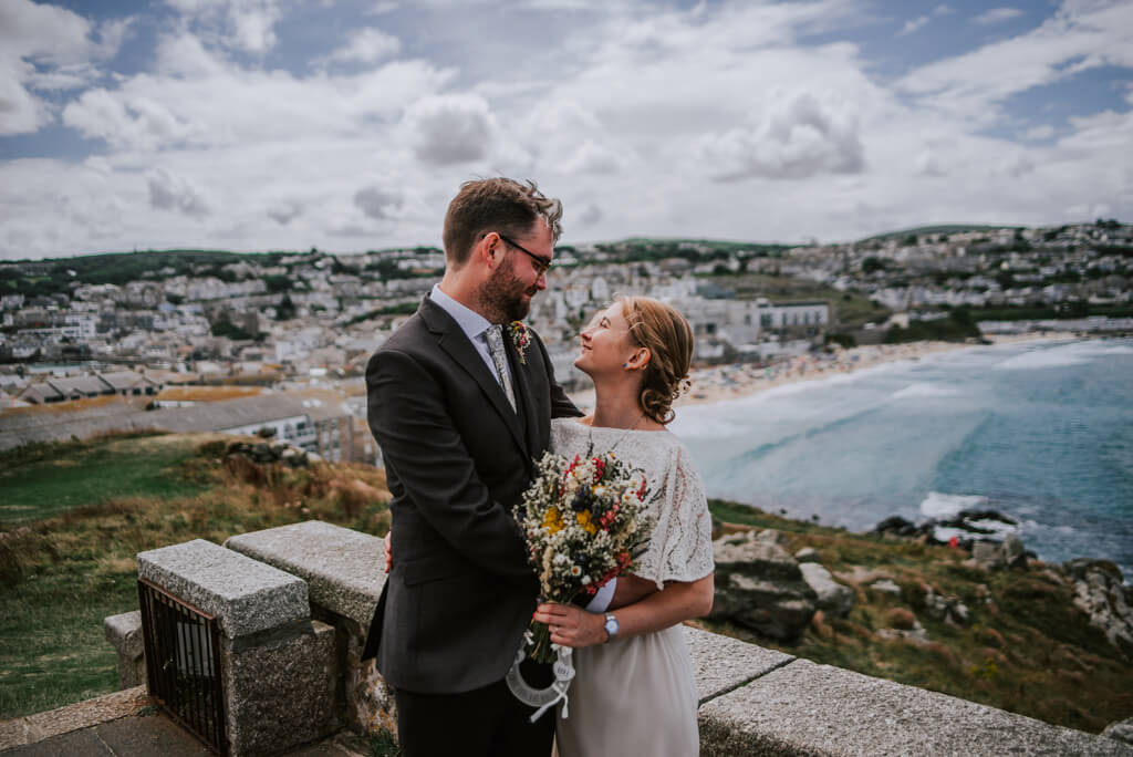 Fiona and David's elopement, st ives, Cornwall Photography by Arianna Fenton